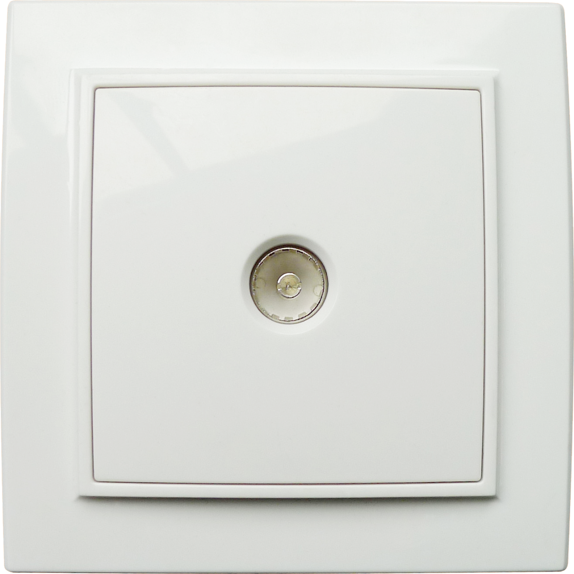 Single indoor television socket, white RIGHT HAUSEN KIRA HN-016131