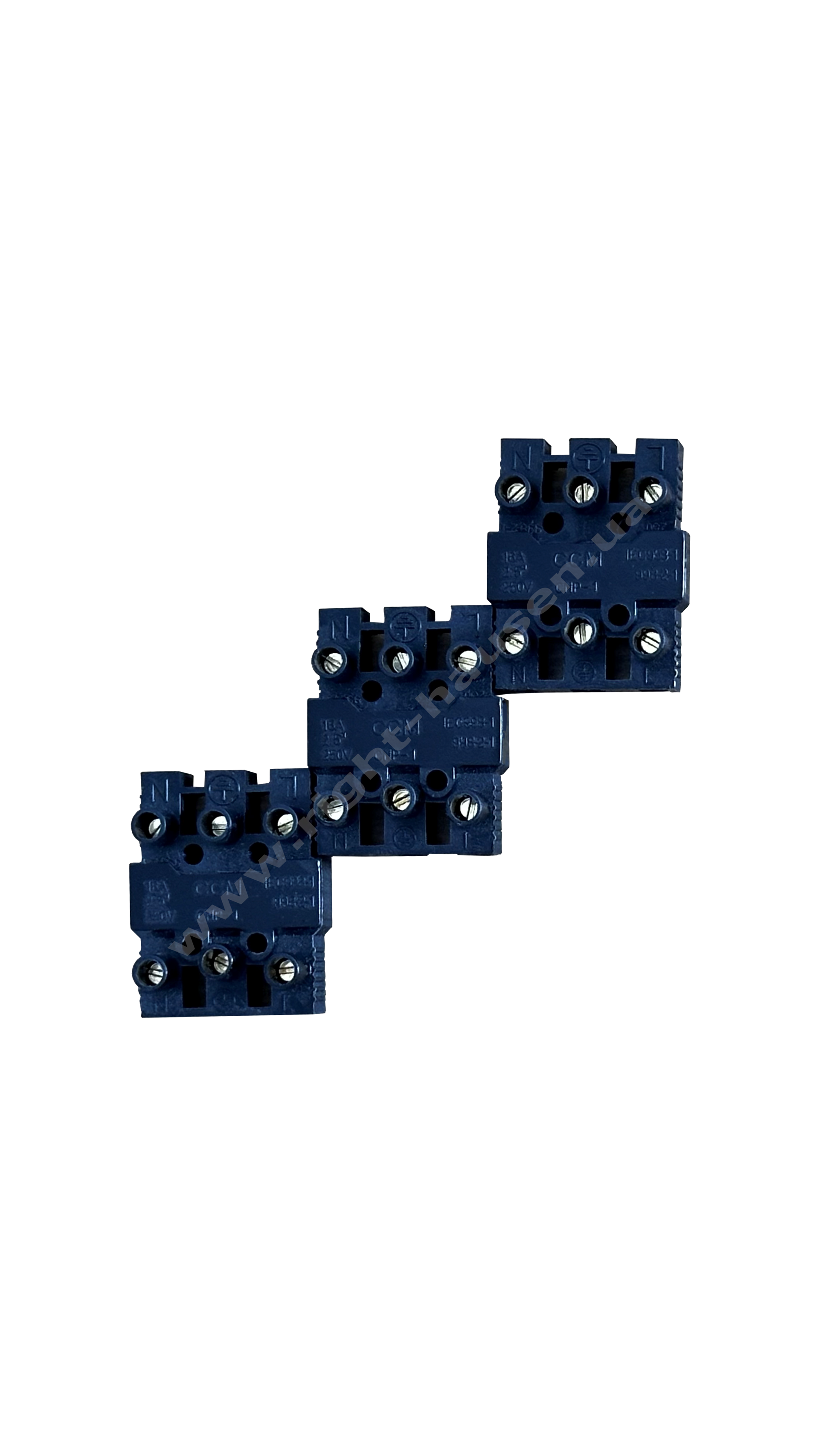 Terminal block detachable RIGHT HAUSEN 3P 4 mm. sq. HN-1815022
