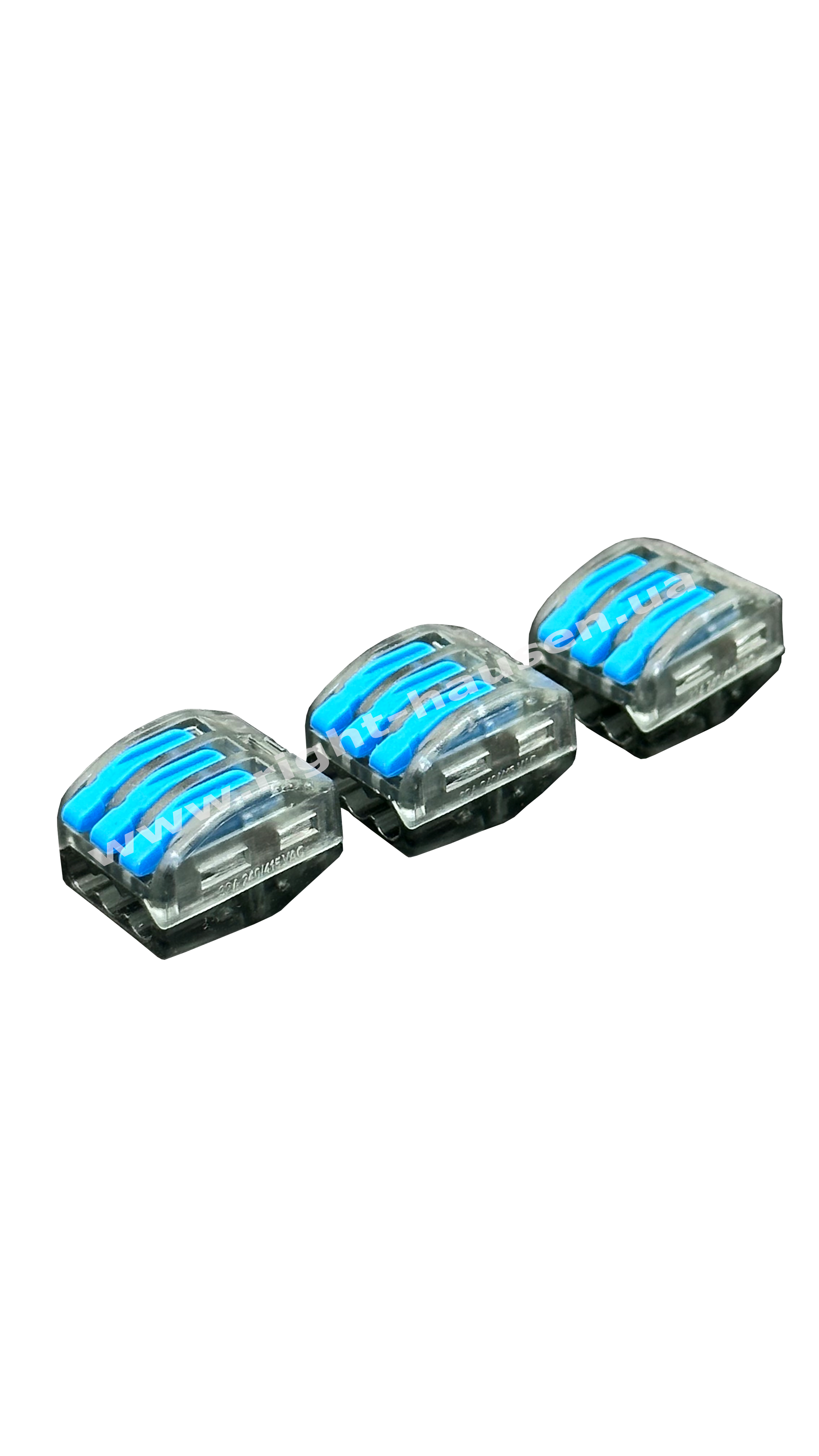 Connecting terminal universal transparent RIGHT HAUSEN Soft Line for 3 holes HN-185220