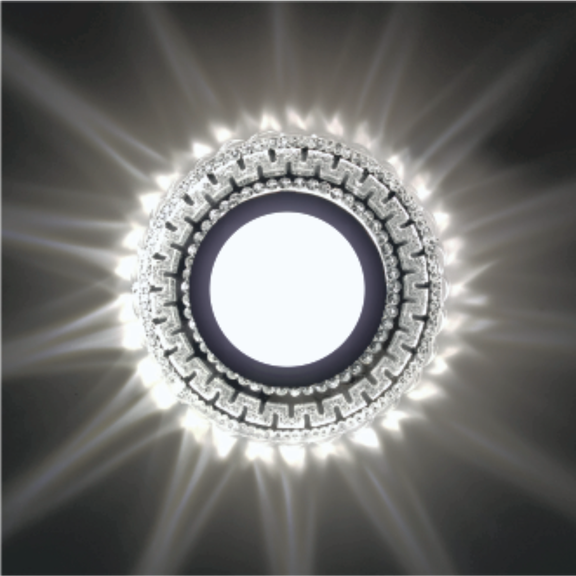 Recessed Spot LED PANEL RIGHT HAUSEN CRYSTAL 7 MR16 + 3W LED 4000K (HN-275090 - Clear / HN-275091 - Amber / HN-275092 - Blue)
