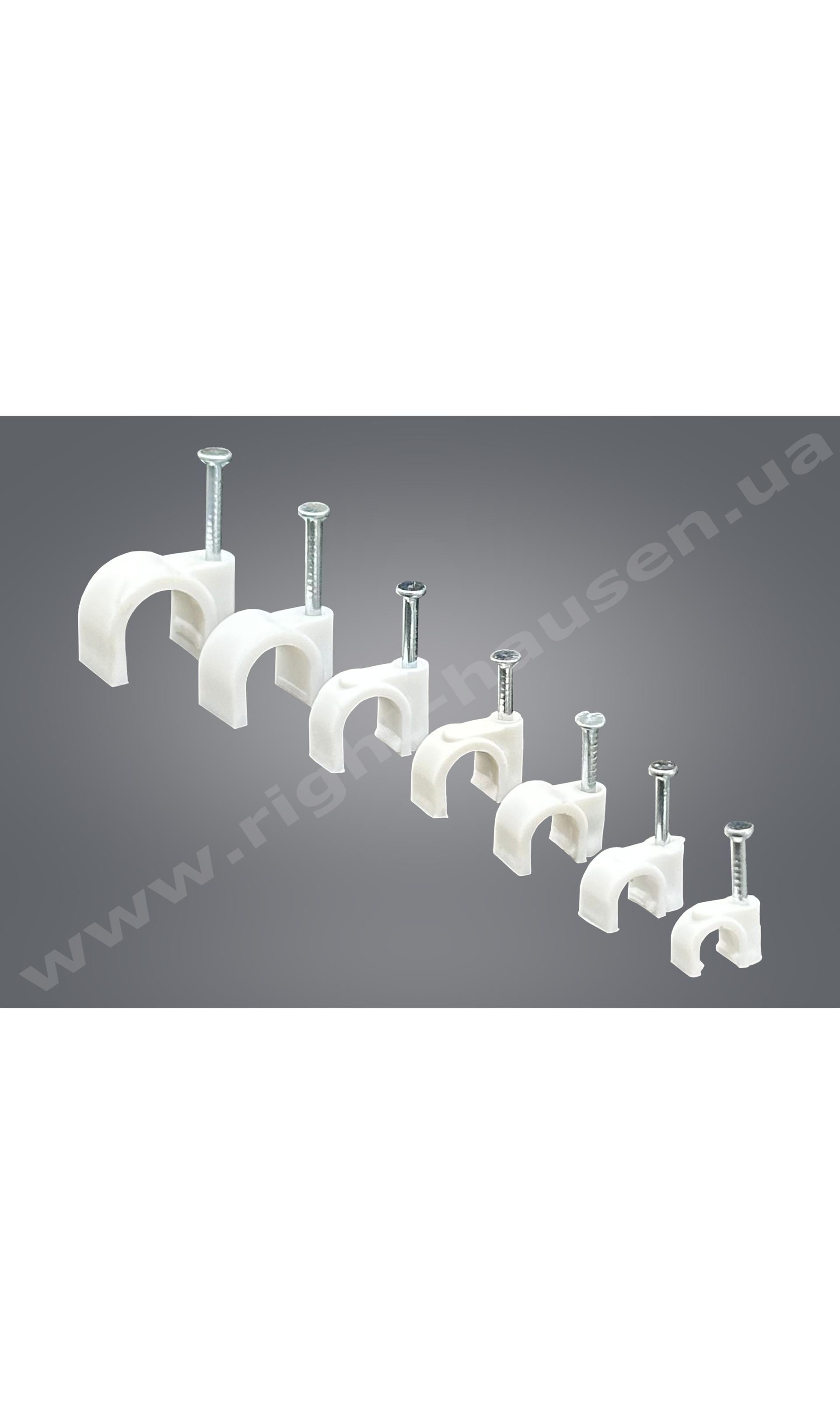 Cable clip RIGHT HAUSEN 6 mm. round HN-182021