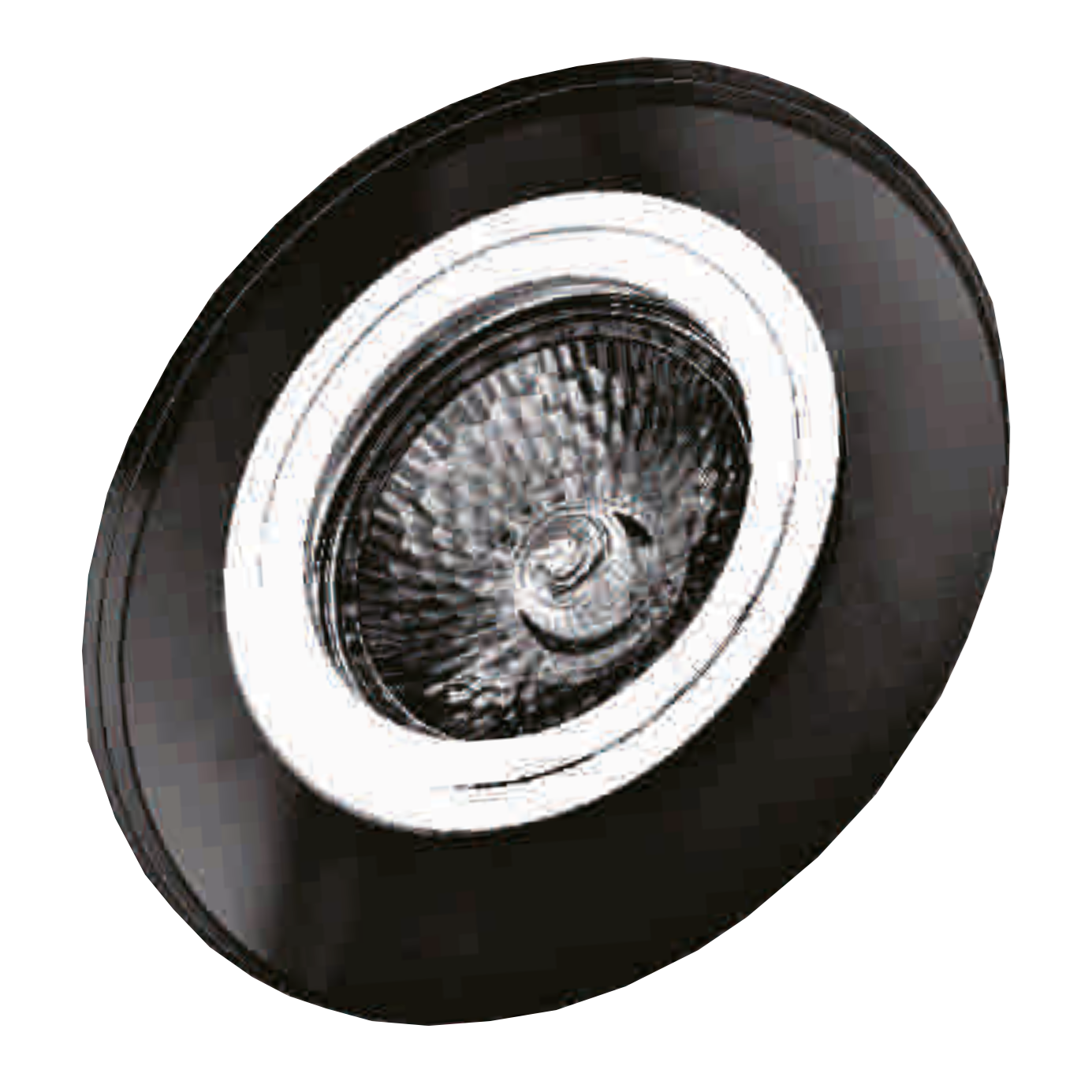  Recessed MR16 Spotlight RIGHT HAUSEN Mirror Round Black HN-276052