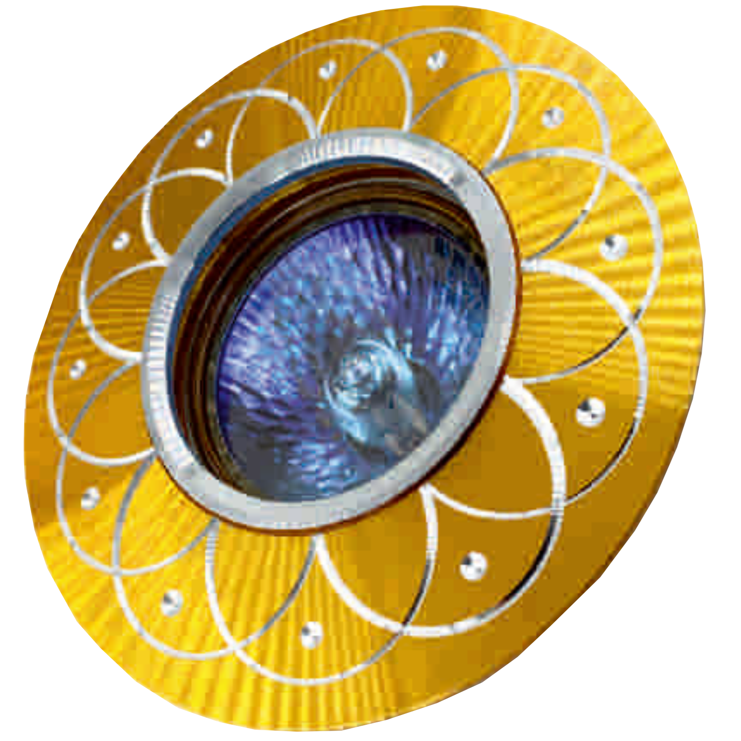  Recessed MR16 Spotlight RIGHT HAUSEN Silver Ornament Gold HN-276048
