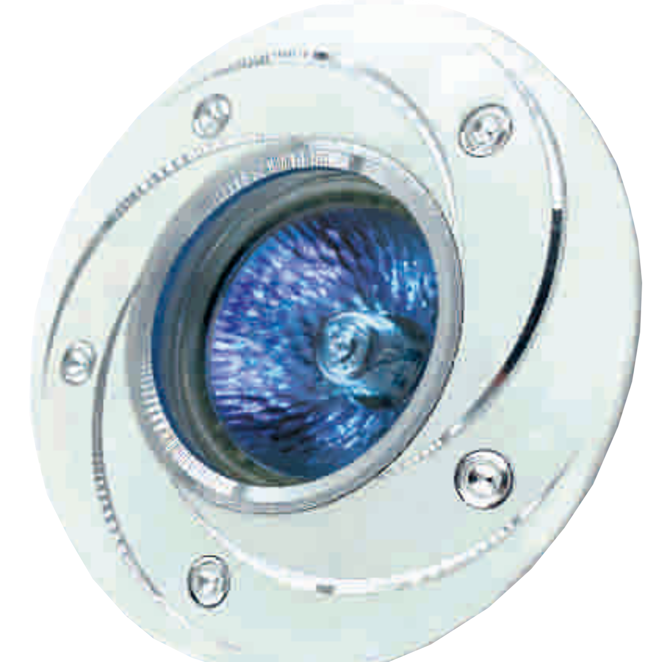 Recessed MR16 Spotlight RIGHT HAUSEN Silver Pattern (HN-276031 - White / HN-276032 - Black / HN-276038 - Gold / HN-2760310 - Chrome)