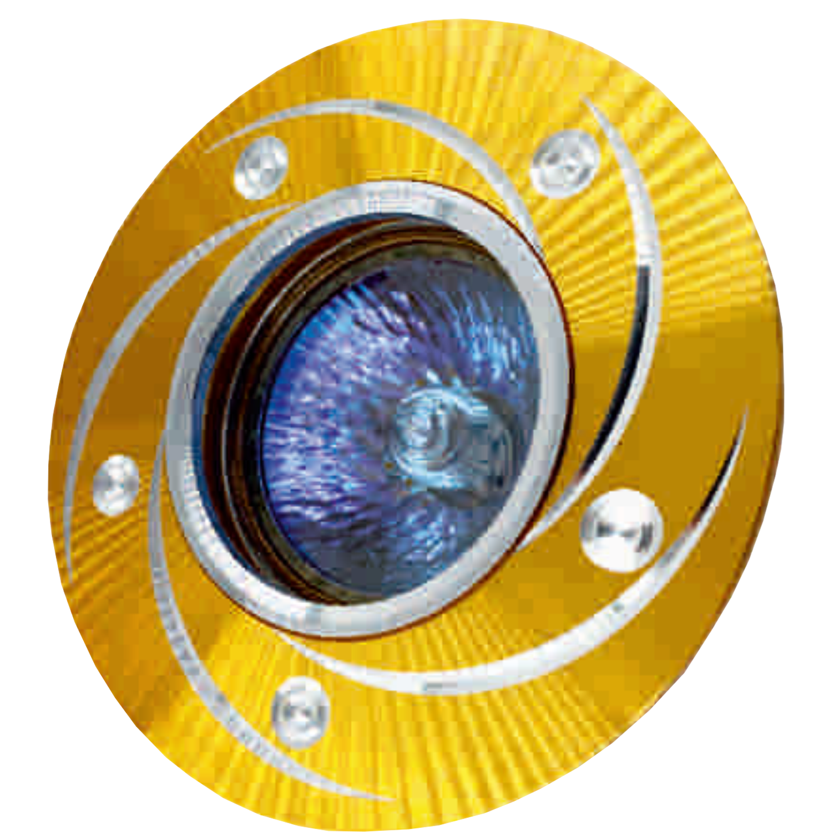  Recessed MR16 Spotlight RIGHT HAUSEN Silver Pattern Gold HN-276038
