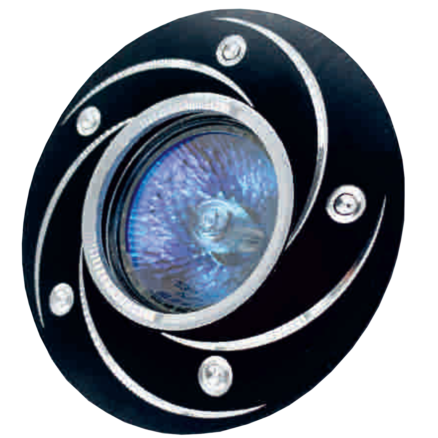  Recessed MR16 Spotlight RIGHT HAUSEN Silver Pattern Black HN-276032
