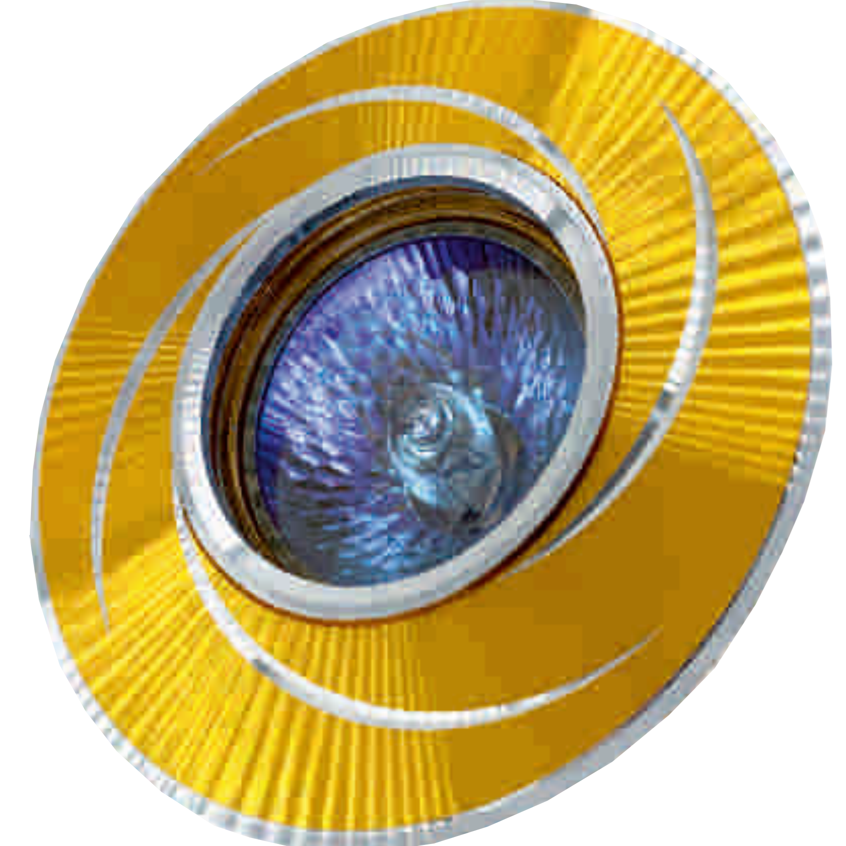  Recessed MR16 Spotlight RIGHT HAUSEN Silver Stripes Gold HN-276028