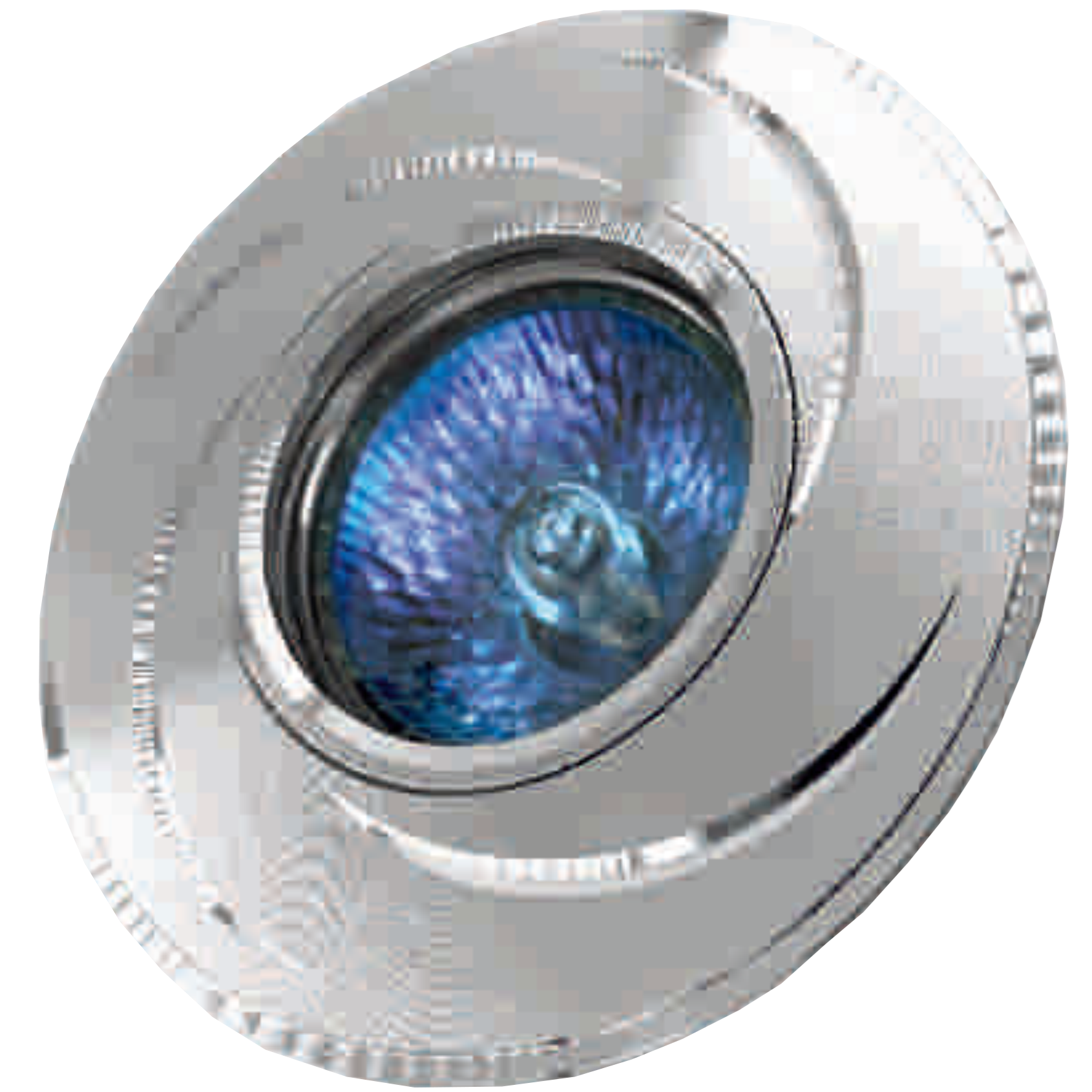  Recessed MR16 Spotlight RIGHT HAUSEN Silver Stripes Chrome HN-2760210