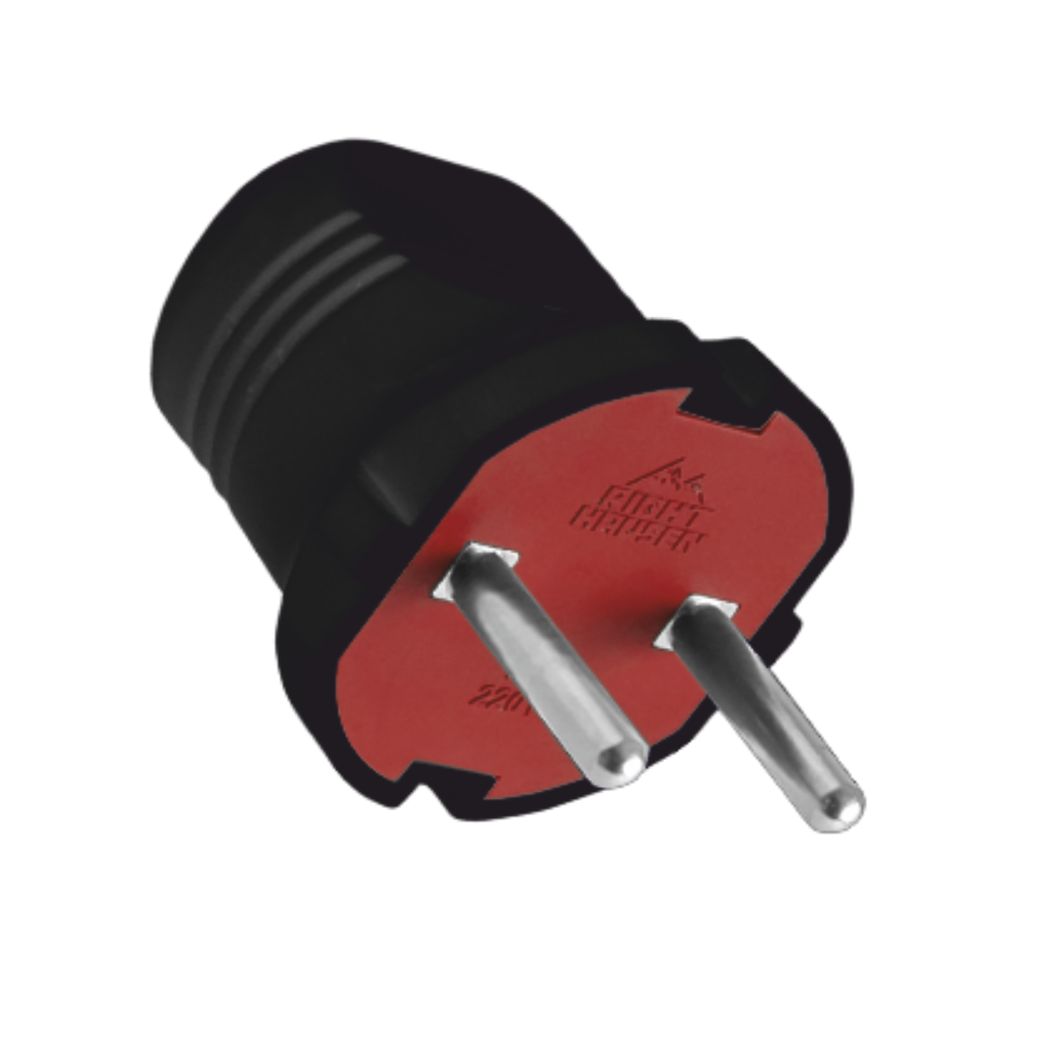  Standard Straight Electric Plug without Grounding, Black HN-021122