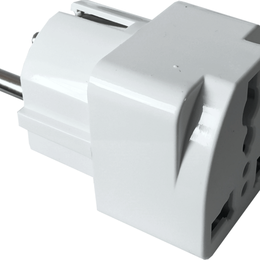 Electrical Adapter with Grounding, White HN-023031