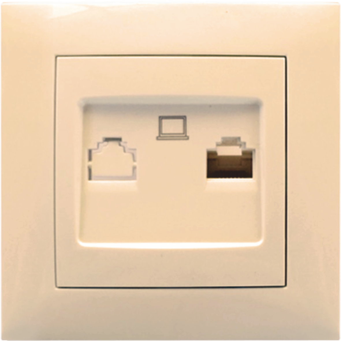  Single internal computer socket, cream RIGHT HAUSEN VELENA HN-011113