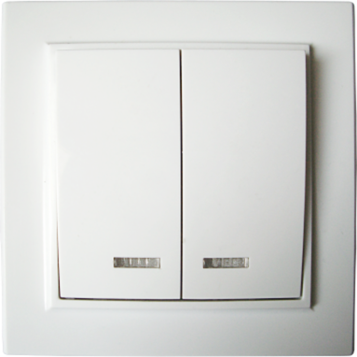 Double internal switch with backlight, white RIGHT HAUSEN KIRA HN-016051