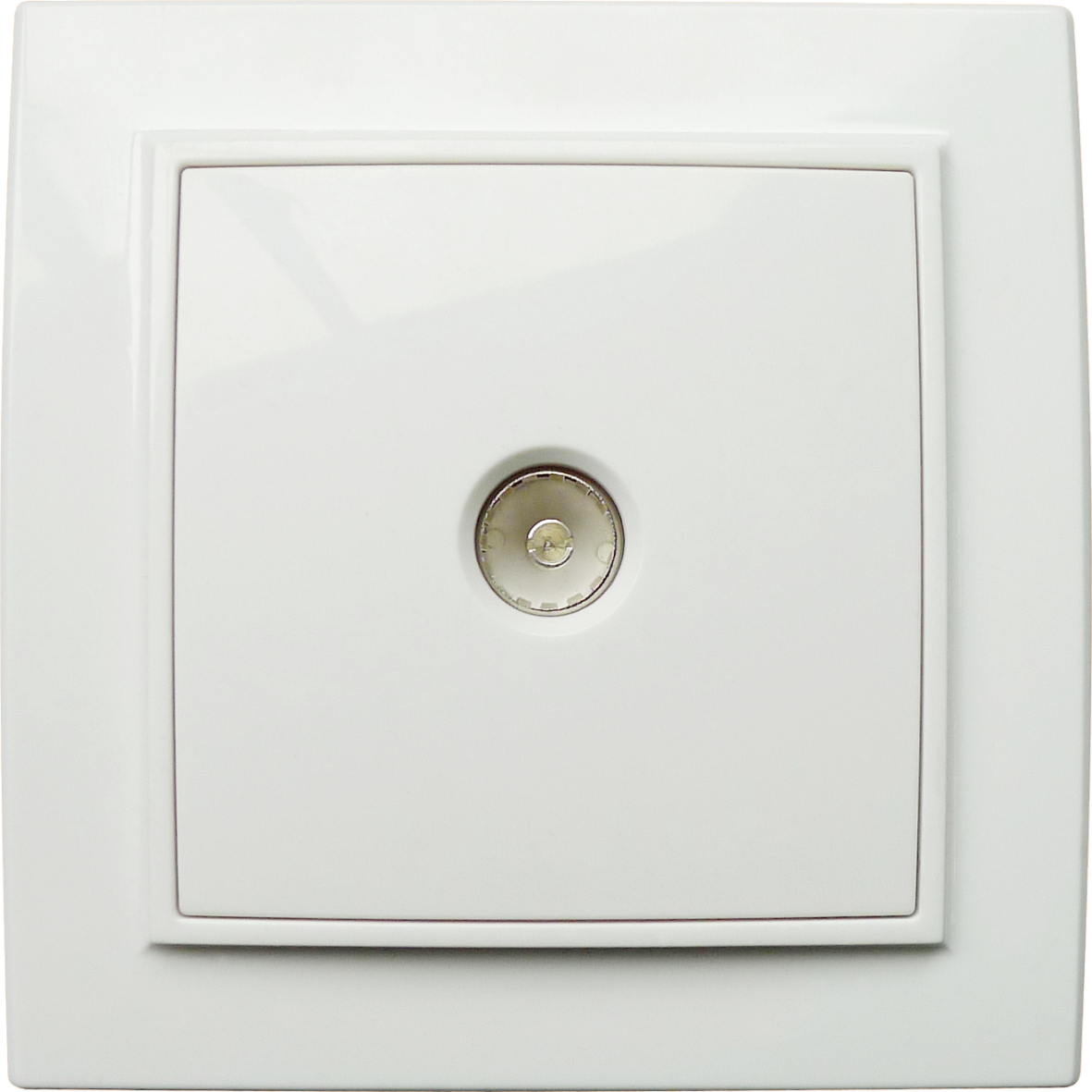 Single indoor television socket, white RIGHT HAUSEN KIRA HN-016131