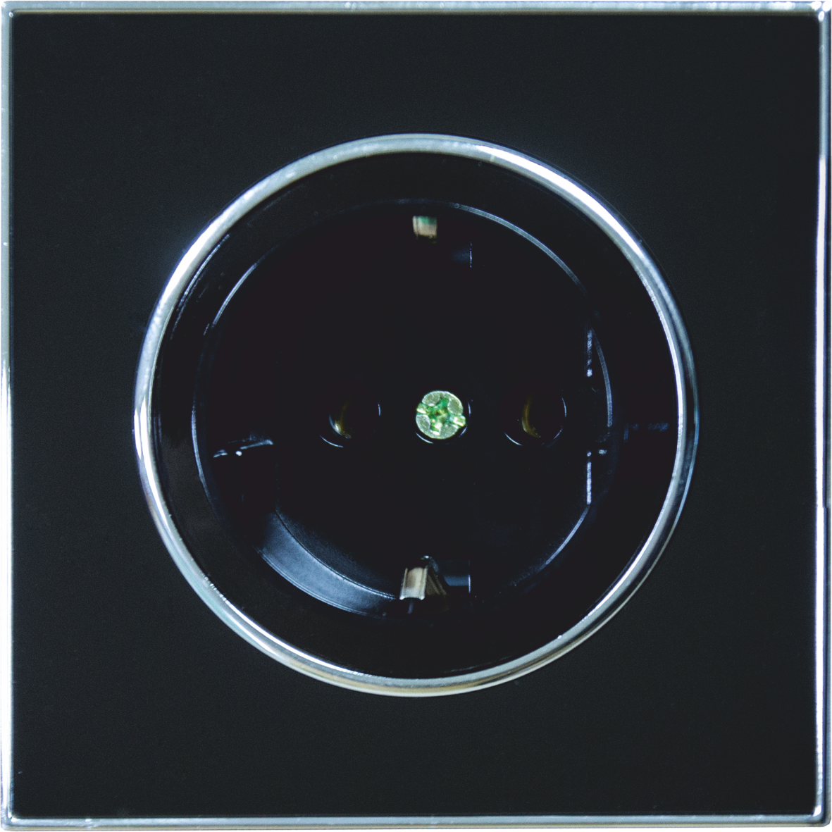  Single indoor socket with grounding, black RIGHT HAUSEN LAURA HN-015082