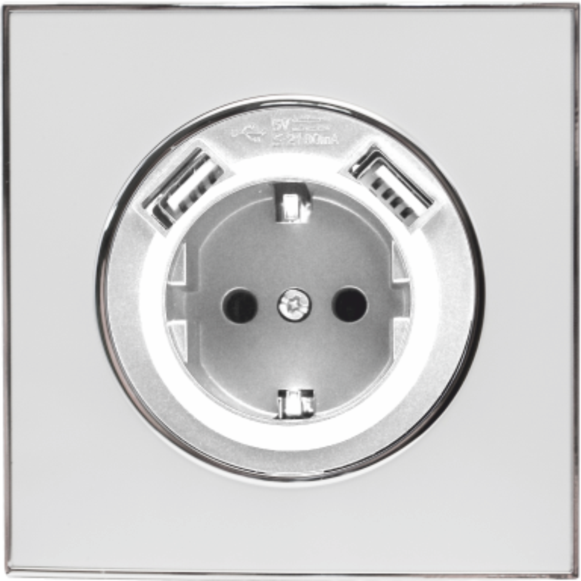Single indoor socket with grounding and USB RIGHT HAUSEN LAURA