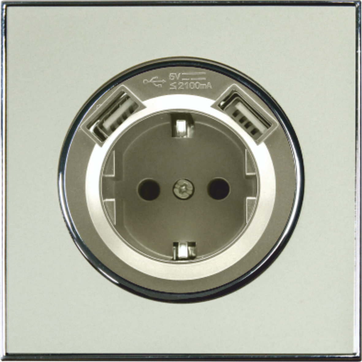  Single indoor socket with grounding and USB, gold RIGHT HAUSEN LAURA HN-015248