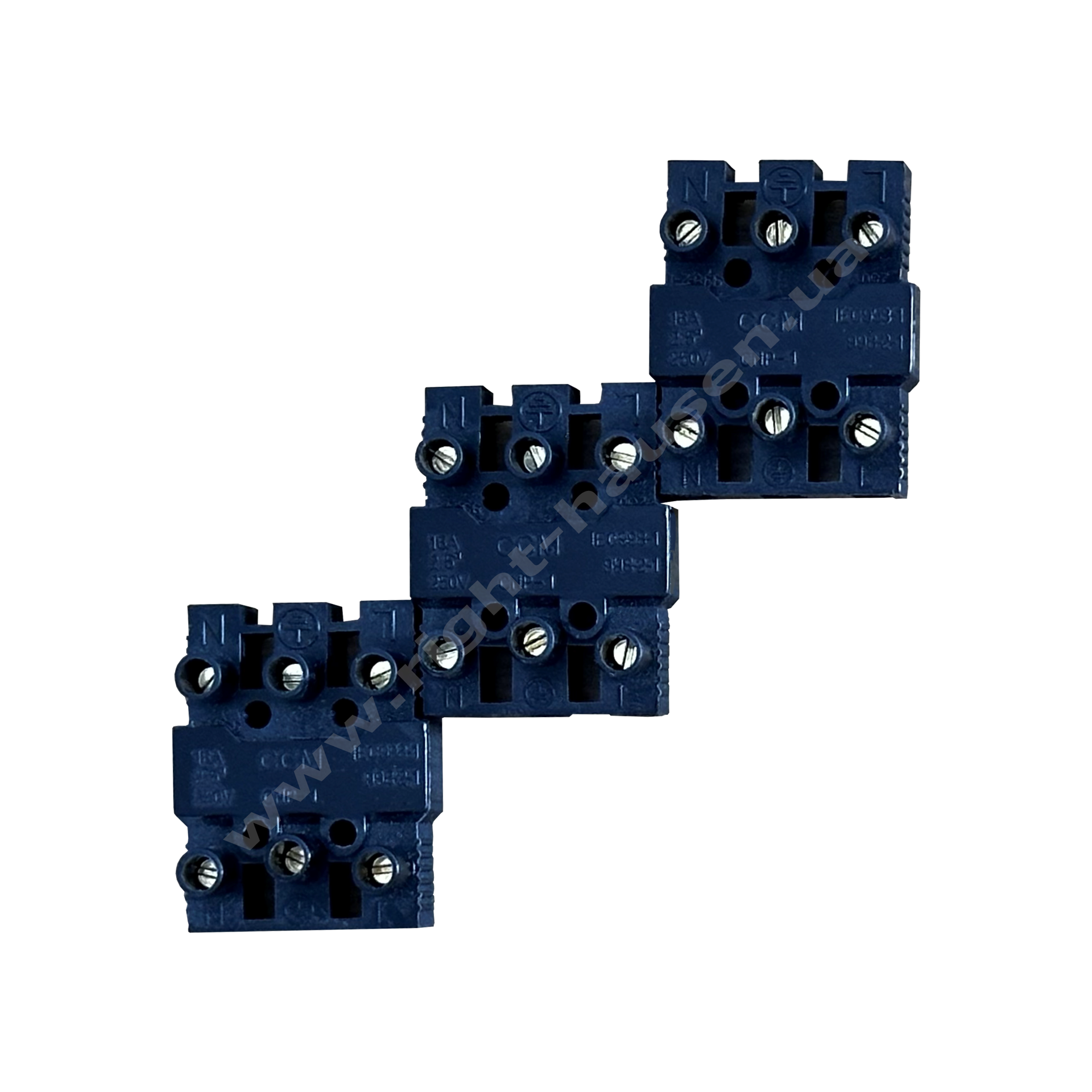 Terminal block detachable RIGHT HAUSEN 3P 4 mm. sq. HN-1815022