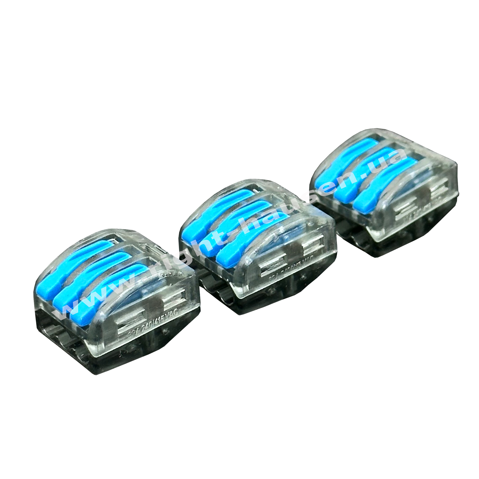 Connecting terminal universal transparent RIGHT HAUSEN Soft Line for 3 holes HN-185220
