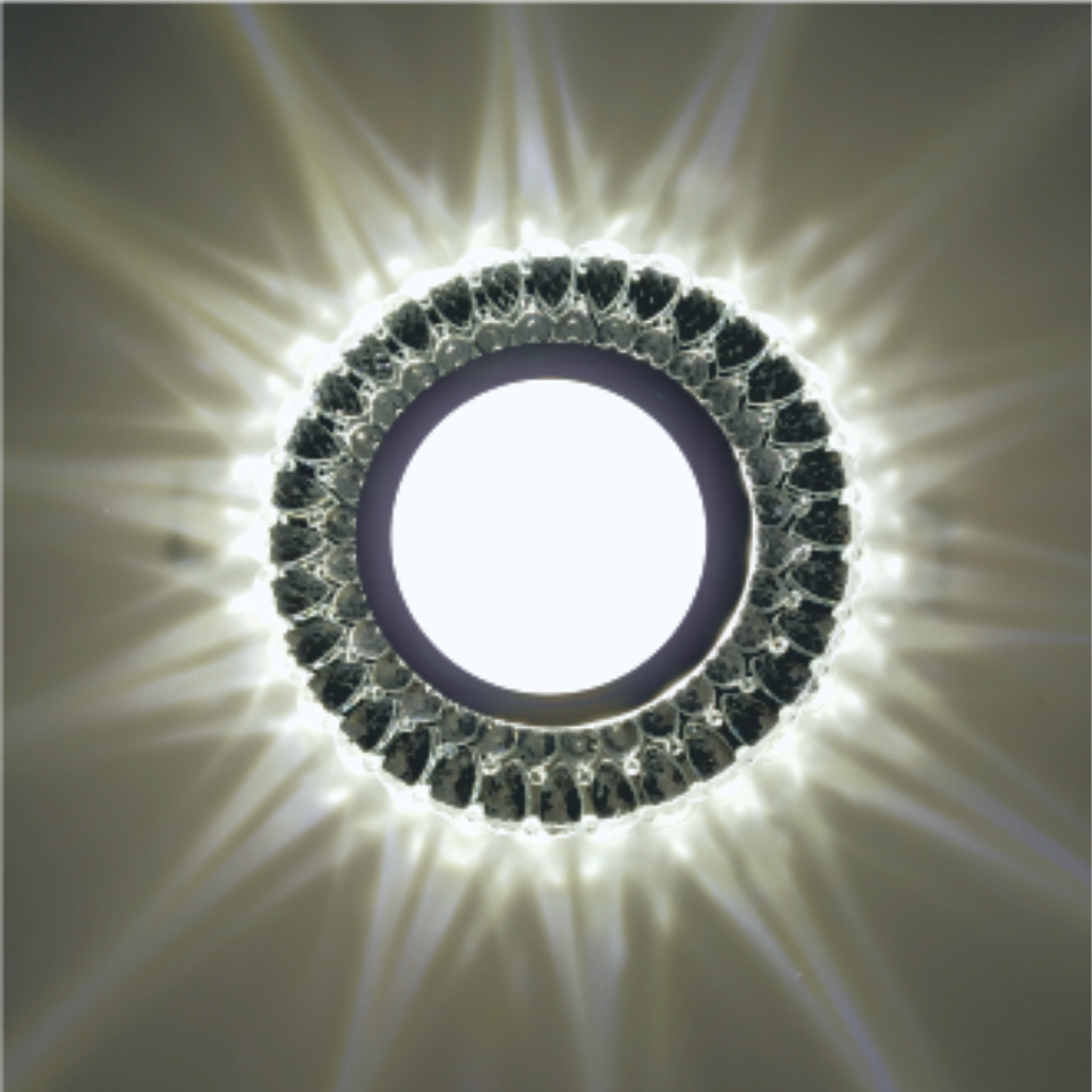 Recessed Spot LED PANEL RIGHT HAUSEN CRYSTAL 2 MR16 + 3W LED 4000K (HN-275030 - Clear / HN-275031 - Amber / HN-275032 - Blue)