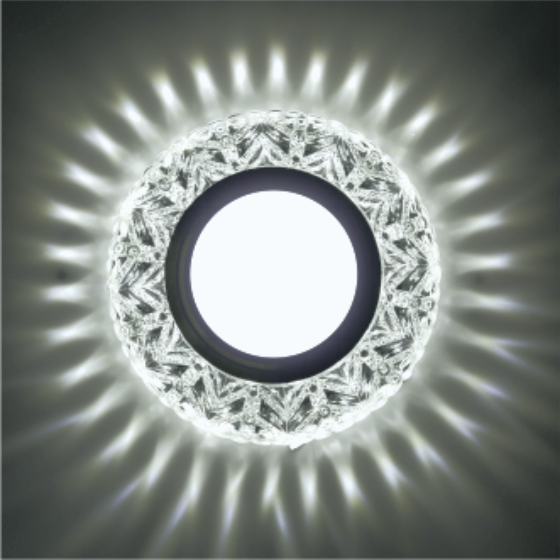 Recessed Spot LED PANEL RIGHT HAUSEN CRYSTAL 5 MR16 + 3W LED 4000K (HN-275060 - Clear / HN-275061 - Amber / HN-275062 - Blue)