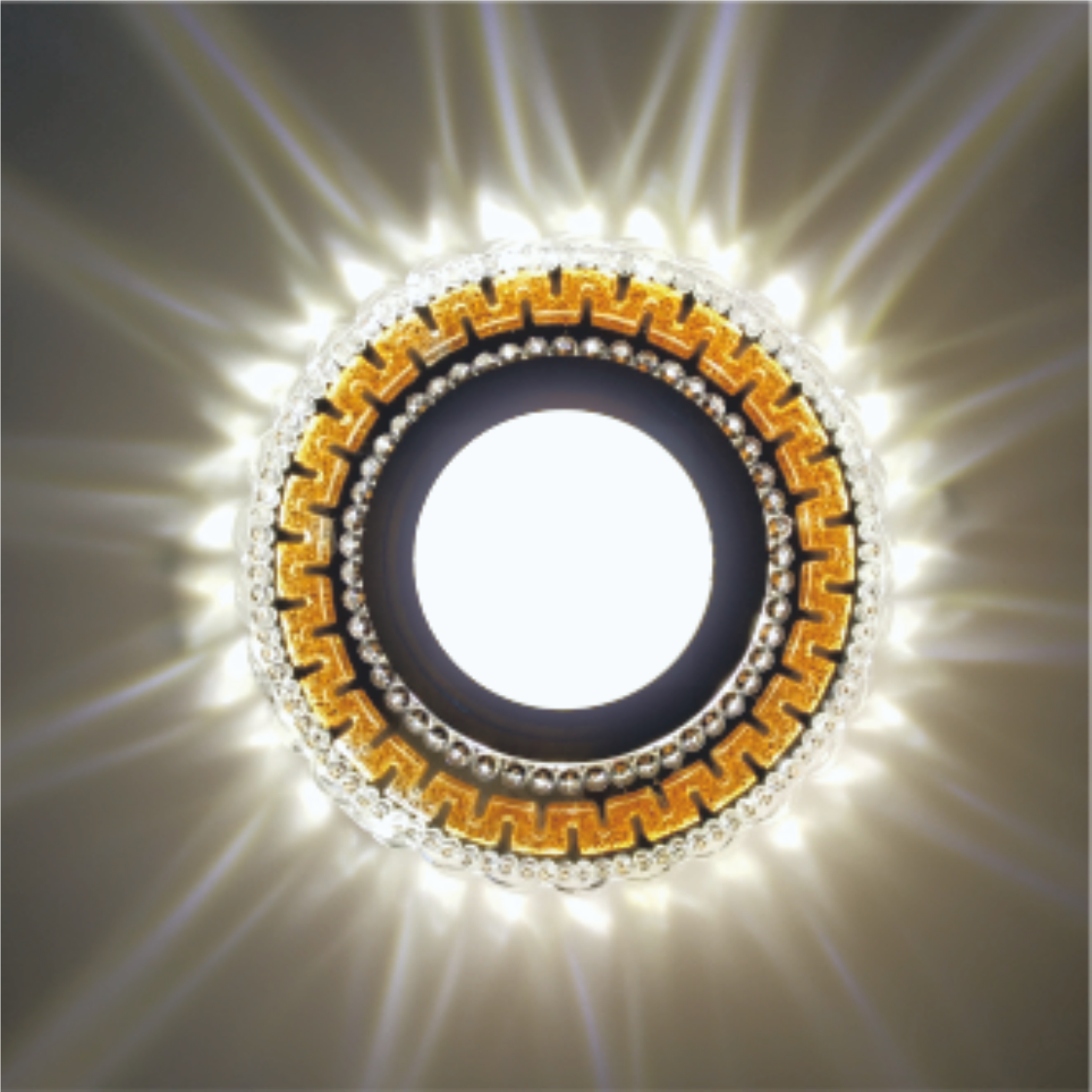  Recessed Spot LED PANEL RIGHT HAUSEN CRYSTAL 7 MR16 + 3W LED 4000K Amber HN-275091