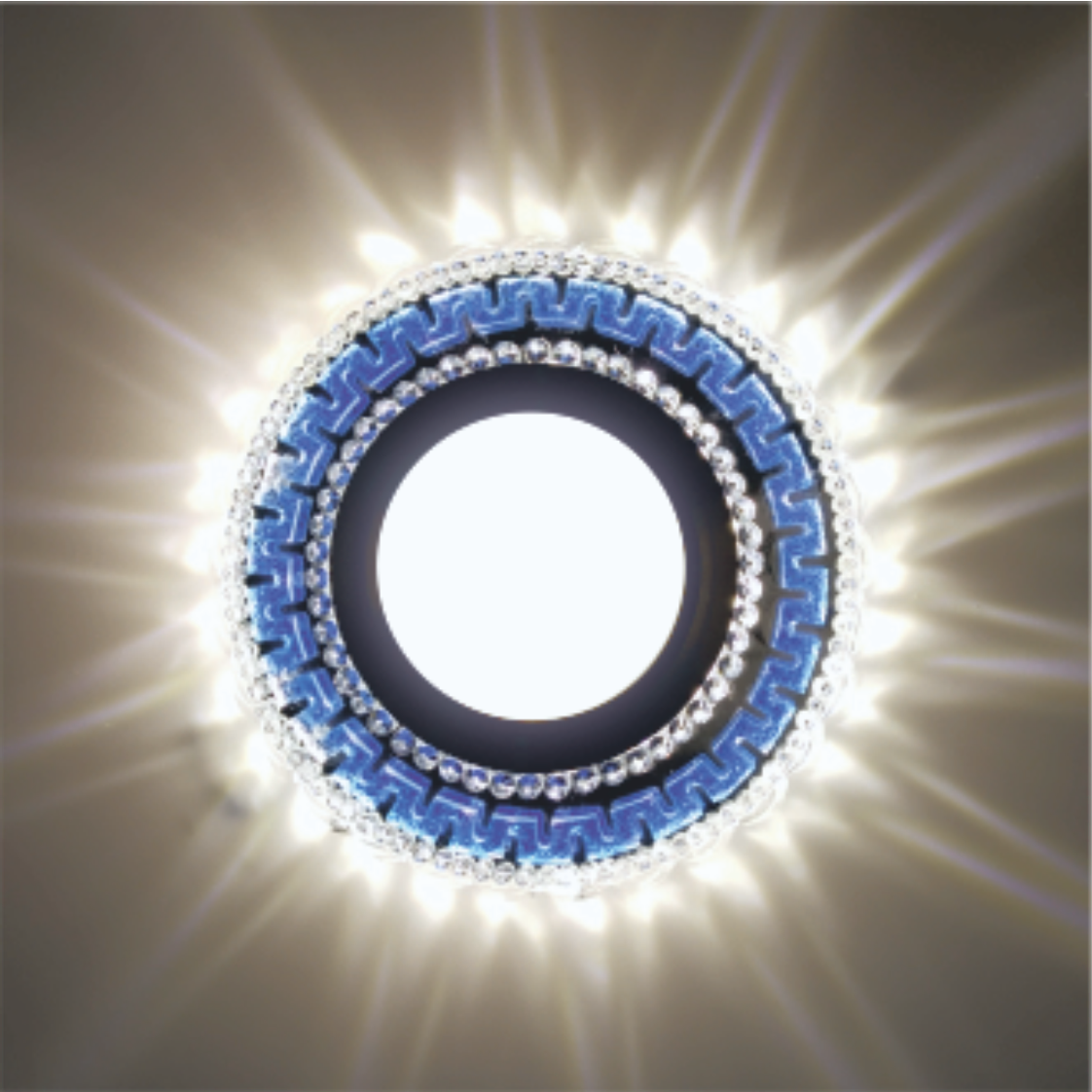  Recessed Spot LED PANEL RIGHT HAUSEN CRYSTAL 7 MR16 + 3W LED 4000K Blue HN-275092