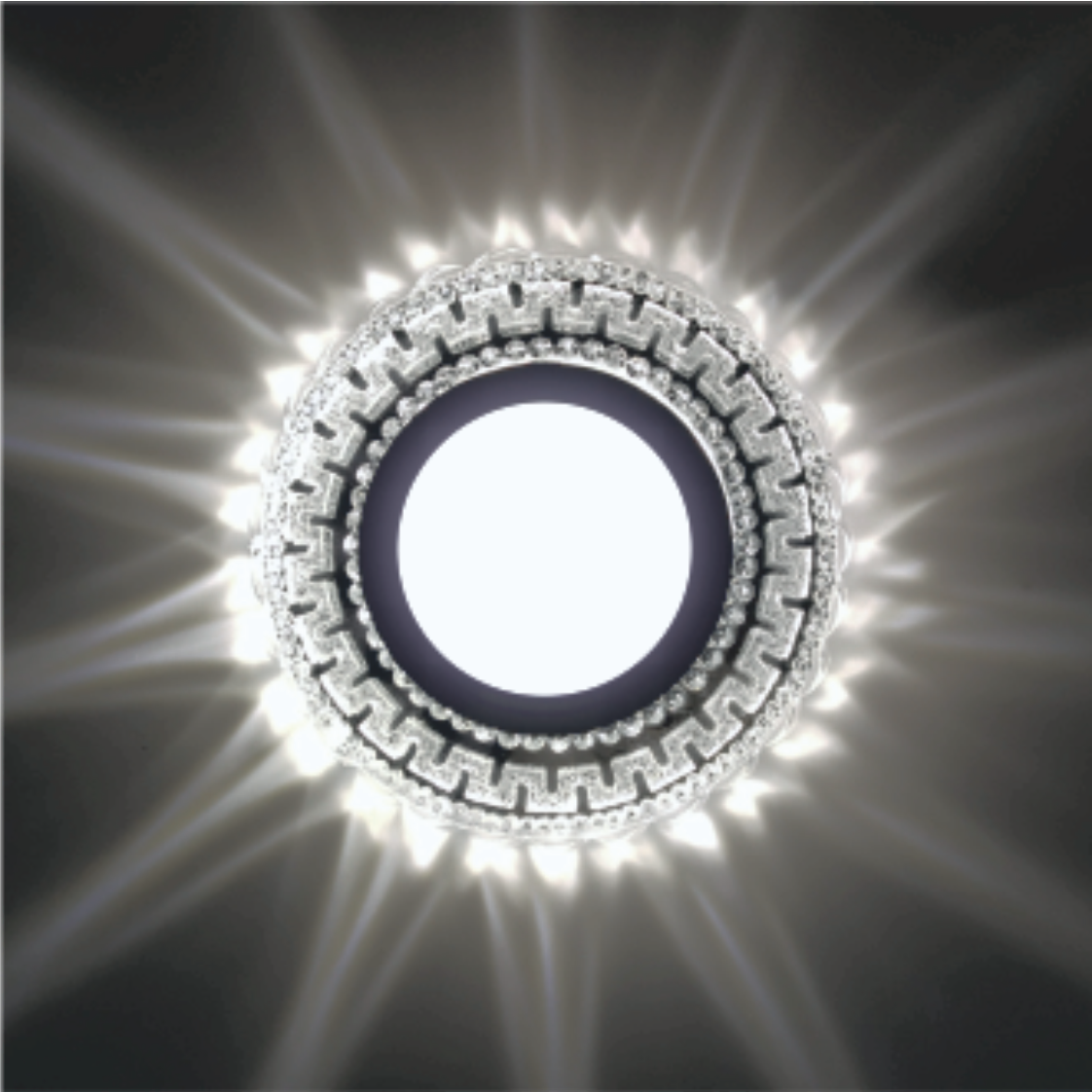 Recessed Spot LED PANEL RIGHT HAUSEN CRYSTAL 7 MR16 + 3W LED 4000K (HN-275090 - Clear / HN-275091 - Amber / HN-275092 - Blue)