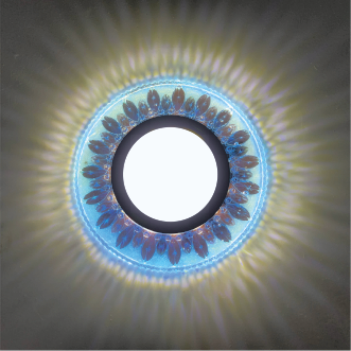  Recessed Spot LED PANEL RIGHT HAUSEN CRYSTAL 8 MR16 + 3W LED 4000K Blue HN-275102