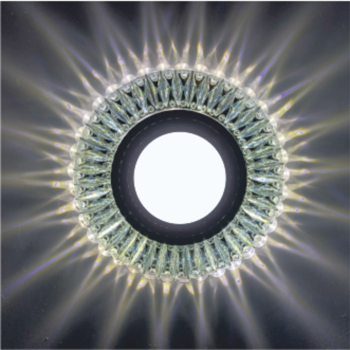 Recessed Spot LED PANEL RIGHT HAUSEN CRYSTAL 9 MR16 + 3W LED 4000K (HN-275110 - Clear / HN-275111 - Amber / HN-275112 - Blue)
