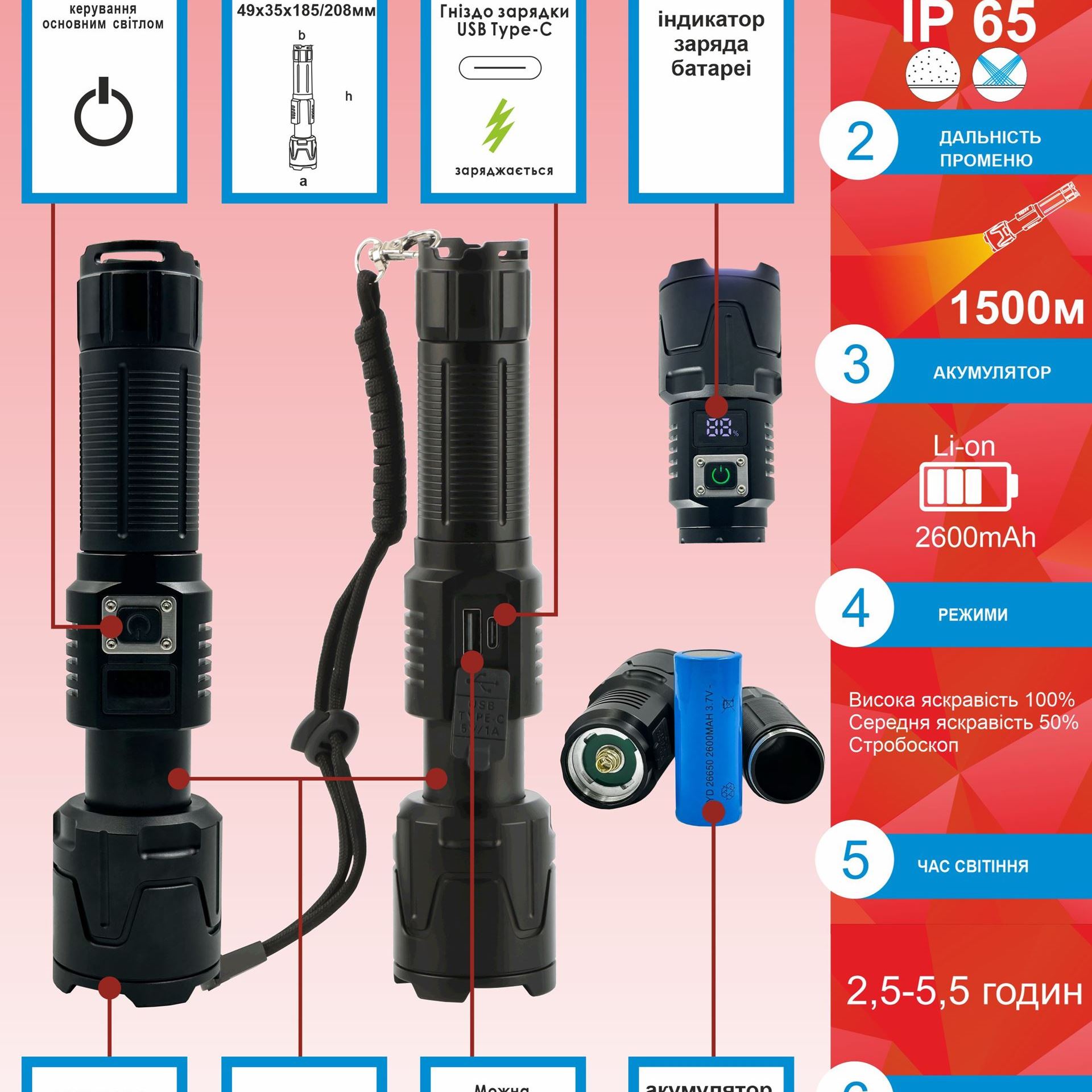 Flashlight RIGHT HAUSEN Ray Torch HN-311112